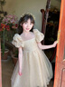 G.DUCKKIDS童裝公主裙女童禮服夏季兒童連衣裙超仙女孩背心裙生日宴會(huì)蛋糕裙 香檳色 90 適合80-90年齡1-2歲左右 曬單實(shí)拍圖