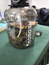 恩爾美（nRMEi）運(yùn)動(dòng)水杯大容量夏Tritan男健身茶水分離頓墩大肚便攜噸桶噸水杯子 【直飲+吸管+茶倉(cāng)】暗夜黑2600ml 曬單實(shí)拍圖