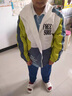 G.DUCKKIDS兒童裝男童套裝春秋款2025新款中大童運動服男孩春裝外套三件套潮 綠色 外套+褲子 160 cm 曬單實拍圖