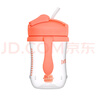 布朗博士吸管杯 6月-1歲寶寶防嗆學(xué)飲水杯 PP材質(zhì)270ml 手柄易抓握 橘色 曬單實拍圖