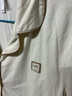 紅豆居家女式春夏柔彈棉氨抑菌開衫短袖家居服女睡衣 雅白色 165/88A  曬單實拍圖