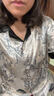 貓人（MiiOW）夏天涼感冰絲睡衣女ins國風(fēng)水墨畫(huà)薄款襯衫短袖短褲家居服兩件套 國風(fēng)水墨蝴蝶兩件套【短袖/長(cháng)褲 XL 【 120-140斤 】 曬單實(shí)拍圖