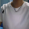 花有心柿銀色轉(zhuǎn)運(yùn)環(huán)鈦鋼項(xiàng)鏈配飾女款雙層蛇骨鏈吊墜項(xiàng)鏈輕奢小眾頸鏈飾品 兩個(gè)轉(zhuǎn)運(yùn)環(huán)雙層蛇骨項(xiàng)鏈【銀色】 曬單實(shí)拍圖