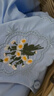 詩(shī)凡黎藍(lán)色刺繡娃娃領(lǐng)襯衫2024夏新款流行減齡小衫別致漂亮襯衣女 天藍(lán) M 160/84A 曬單實(shí)拍圖