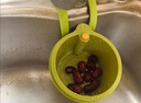 可掛式水槽瀝水籃家用廚房水槽分離食物殘渣過濾籃水果清洗濾水籃 綠色【一按即倒/不臟手】 曬單實拍圖