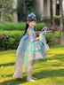 G.DUCKKIDS童裝洛麗塔公主裙女童連衣裙夏季美人魚裙子兒童蛋糕裙生日蓬蓬裙 單件裙子 110 尺碼4~5歲【100-110cm】 曬單實拍圖
