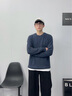 TOMMY HILFIGER25新款秋冬男裝休閑通勤純色圓領內(nèi)搭打底針織衫羊毛衫05817 藏青色DV6 L （推薦：150-165斤） 曬單實拍圖