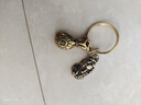 復古貔貅鑰匙扣純黃銅汽車(chē)鑰匙鏈書(shū)包掛件招財葫蘆五帝錢(qián)吊墜 銅錢(qián)招財貔貅+錢(qián)袋 曬單實(shí)拍圖