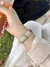Z&Y適用用iwatch10表帶S9奢華S10四葉草貝母拼接蘋果手表s7皮質(zhì)applewatchS8夏天s6代氣質(zhì)Se精致女款 奶油白金扣 【適用新品10代iwatch】42mm表盤 曬單實(shí)拍圖