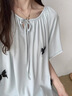 莫代爾睡裙女士睡衣長款夏季棉綢薄款外穿連衣裙短袖中年媽媽大碼家居服 7號色 D532 均碼  （90-140斤） 曬單實拍圖
