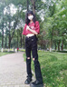 衣然呈品水洗做舊膝蓋破洞牛仔褲男夏季新款顯瘦彈力修身美式高街長(cháng)褲子男 黑色 【建議120-135斤】 L 曬單實(shí)拍圖
