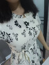SUSTYLE奢侈高端品牌女裝碎花連衣裙女夏季新款小個(gè)子氣質(zhì)時(shí)尚顯瘦漂亮裙 米白色 M 曬單實(shí)拍圖