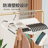 JEKO&JEKO寬肩衣架無痕防滑晾衣架子衣服架掛衣架衣?lián)巫影谆疑?0只裝 曬單實(shí)拍圖