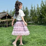 MOKITOUL魚兒媽 女童半身裙2025夏裝新款兒童女孩夏季公主裙網(wǎng)紗蛋糕裙子 粉色[現(xiàn)貨24小時發(fā)]（高端禮盒包裝） 125 cm[建議身高-135e 曬單實拍圖