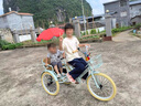 玉龍兒童三輪車腳踏車可坐人雙人帶后斗3-12歲小孩寶寶雙人自行腳蹬車 14寸時尚巴黎灰【推薦身高80-105】 曬單實拍圖