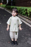 G.DUCKKIDS小黃鴨童裝男童夏裝套裝2025新款帥氣兒童衣服中國(guó)風(fēng)山水襯衫短袖 米色 80 7-11月(建議寶寶75-85cm)cm 曬單實(shí)拍圖