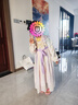 安妮優(yōu)兒女童漢服連衣裙中國(guó)風(fēng)兒童唐裝古風(fēng)超仙公主裙春夏款 紫色 130 曬單實(shí)拍圖