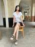 SAM EDELMAN山姆愛(ài)德曼虞書(shū)欣同款25秋新款尖子生薄底鞋德訓鞋女CIRCUS NASH 沙色/黑色 牛部層革/織物/合成革 39 美碼8M 曬單實(shí)拍圖