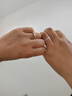周六福（ZLF）七夕禮物PT950鉑金戒指男女款白金情侶對戒求婚指環(huán)愛無止境 15號-3.22g 曬單實拍圖