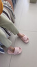 chikoku可愛小萌鯊格子拖鞋女外穿家居厚底防滑情侶鯊魚涼拖鞋男 曬單實拍圖