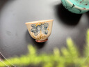 極素彩墨荷花品茗杯碟家用主人杯單杯中式功夫茶具陶瓷喝茶杯子小茶盞 手繪藍荷花_品茗杯 50ml 曬單實(shí)拍圖