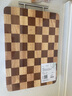 棋盤格實(shí)木菜板家用橡膠木烏檀木粘板案板面板抗菌防霉 40cm*28cm*3cm(5145) 長方形 曬單實(shí)拍圖