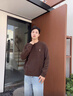 Teenie Weenie Men小熊男裝日常休閑舒適軟糯保暖柔軟刺繡毛衣 棕色 L 曬單實(shí)拍圖