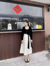 AIGOUGRT長袖連衣裙女2025春秋季新款女子法式名媛長袖提花金絲絨裙子秋天 圖片色 L 曬單實拍圖
