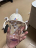 貝因愛（BEIYINAI）兩用水杯手柄背帶吸管杯嬰兒滑蓋學飲杯子兒童學生防摔水壺 滑蓋吸管水杯(手柄背帶兩用) 300ml 曬單實拍圖