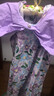 ASK JUNIOR滿(mǎn)印花朵公主裙女童夏時(shí)髦蝴蝶結領(lǐng)時(shí)尚潮流兒童裙子 紫色 150 曬單實(shí)拍圖