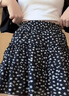 浪莎黑色碎花短裙女夏季2025新款a字顯瘦半身裙小個(gè)子芭蕾風(fēng)蛋糕裙 曬單實(shí)拍圖
