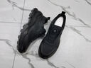 雅格獅丹（Aquascutum）男鞋2025新款牛皮透氣旋鈕扣休閑鞋男士戶(hù)外跑步運動(dòng)鞋 黑色 41 曬單實(shí)拍圖