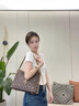 金狐貍（FOXER）2025新款女士包包女包輕奢大容量單肩斜挎包生日禮物送老婆女友 啡色 曬單實(shí)拍圖