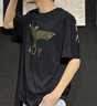 BOY LONDON【暗黑羅盤(pán)】春夏男女同款燙金印花潮牌短袖T恤N01906 黑印銀 M 曬單實(shí)拍圖