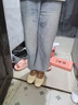 卓詩(shī)尼單鞋女春季平底鞋法式配裙子低跟絕美瑪麗珍女鞋 米白色 38 曬單實(shí)拍圖