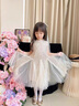 G.DUCKKIDS小黃鴨童裝女童連衣裙夏季2025薄款兒童裙子女孩夏裝背心裙網(wǎng)紗裙 米白色 130 尺碼7~8歲【120-130cm】cm 曬單實(shí)拍圖