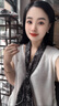 啄木鳥(niǎo)長(zhǎng)條小絲巾女春秋夏季黑色護(hù)頸圍脖子搭配襯衫飄帶絲帶腰帶薄圍巾 腰果三角大斜角-黑 曬單實(shí)拍圖