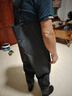 下水褲 水庫雨褲帶雨鞋防水衣服水鞋半身連體水褲男叉抓魚全身加厚 黑色橡膠背帶半身褲130絲【特厚】 42鞋碼 曬單實(shí)拍圖