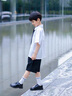 G.DUCKKIDS小黃鴨男童套裝夏季學(xué)院風(fēng)兒童西裝演出服男孩白襯衫黑褲子兩件套 白色襯衫+黑色褲子+領(lǐng)帶 130 建議7~8歲【120-130cm】cm 曬單實(shí)拍圖