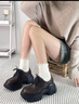 ZUOSAISI品牌皮鞋女真皮復(fù)古樂福鞋女2025秋季新品女鞋厚底英倫風(fēng)單鞋女 棕色 34 曬單實拍圖