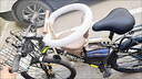 自行車(chē)前置寶寶座椅山地車(chē)小孩坐騎彎梁車(chē)兒童椅子公路車(chē)寶寶座椅 白咖色【座板+扶手+腳架+靠背+半圍+護圈】 曬單實(shí)拍圖