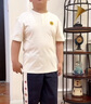 馬騎頓男大童夏季學(xué)院風(fēng)簡(jiǎn)約穿搭運(yùn)動(dòng)休閑短袖五分休閑褲套裝 藏青色 120 曬單實(shí)拍圖