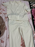 駱駝（CAMEL）休閑直筒寬松顯瘦女短袖運(yùn)動(dòng)服兩件套裝 Y25BY0L2016 杏仁奶 XL 曬單實(shí)拍圖