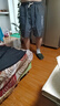 貓霓冰絲短褲男士夏季薄款潮牌寬松直筒外穿速干沙灘運(yùn)動(dòng)休閑五分中褲 黑色+深灰【搶手兩條裝】 5XL 【建議體重180-200斤左右】 曬單實(shí)拍圖