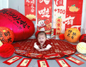 G.DUCKKIDS小黃鴨嬰兒衣服夏季新生兒連體衣滿月百日抓周男女寶寶周歲禮服裝 25272款 紅色 66cm 3-6個月(建議寶寶10-13斤) 曬單實拍圖