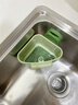 喜博兔吸盤(pán)按壓三角水槽瀝水籃廚房水槽分離剩菜茶葉殘渣過(guò)濾籃濾水籃子 綠色+黃色(吸盤(pán)安裝/按壓不臟手) 曬單實(shí)拍圖