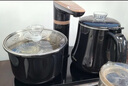 美的（Midea）電熱水壺 全智能自動(dòng)上水電水壺煮茶器保溫茶臺燒水壺一體茶盤電茶壺煮茶熱水壺消毒三合一燒水器 0.7L 【雙頭茶盤 9段控溫】MK-C13 曬單實(shí)拍圖