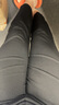德瑪納【藏肉瘦瘦褲】春秋320G羅馬布九分喇叭褲子女褲休閑褲 黑色 L  曬單實(shí)拍圖