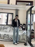黛芮婷淺色高腰牛仔褲女2025春秋新款大碼直筒寬松顯瘦梨形身材闊腿褲子 藍色 M 曬單實拍圖