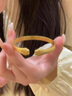 金運吉古法黃金招財納福貓爪手鐲9999足金包銀實(shí)心開(kāi)口情人節送女友禮物 開(kāi)口貓爪手鐲 包金3.3克-總重約40克 曬單實(shí)拍圖